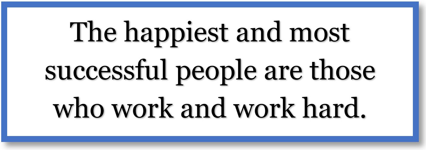 Work to be happy